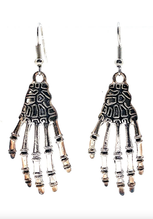Afbeelding van Oorbellen earrings skel.hand silver