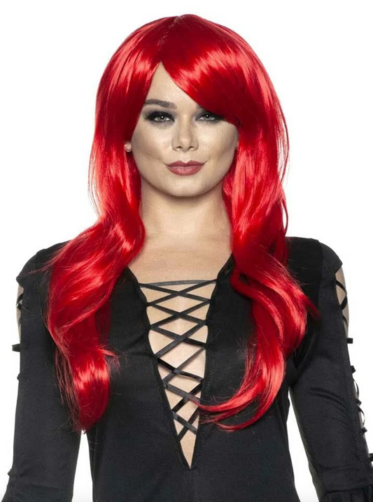 Afbeelding van Long Sassy wig rood