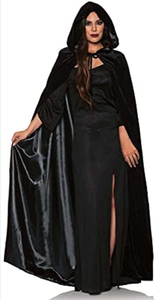 Afbeelding van Velvet Hooded Cape zwzw