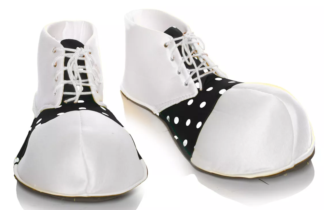 Afbeelding van Clowns schoenen zwartwit
