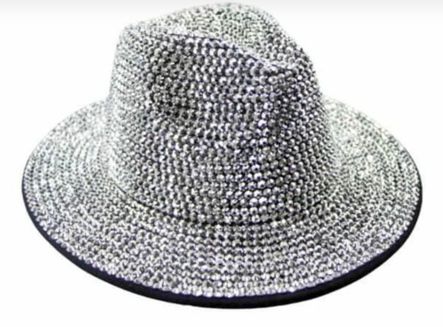Afbeelding van Gangster hoed zilver bling