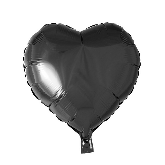 Afbeelding van Folie ballon hart zwart met helium