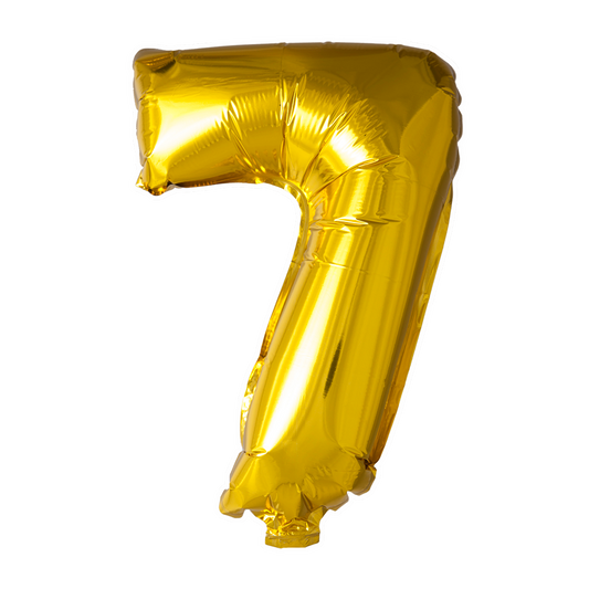Afbeelding van Foliecijger klein #7 goud met helium