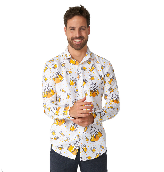 Afbeelding van Bier Shirt Wit "XL"