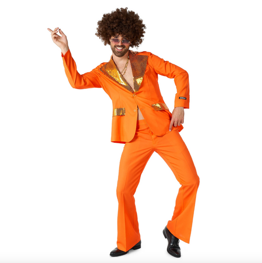 Afbeelding van Disco pak oranje "M"