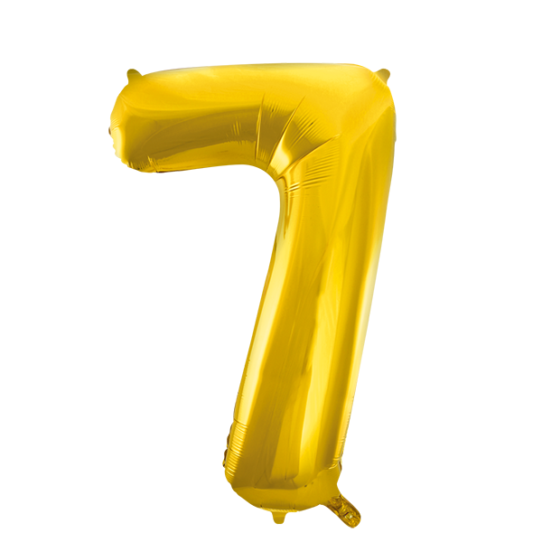 Afbeelding van Folie cijfer 7 goud groot met helium