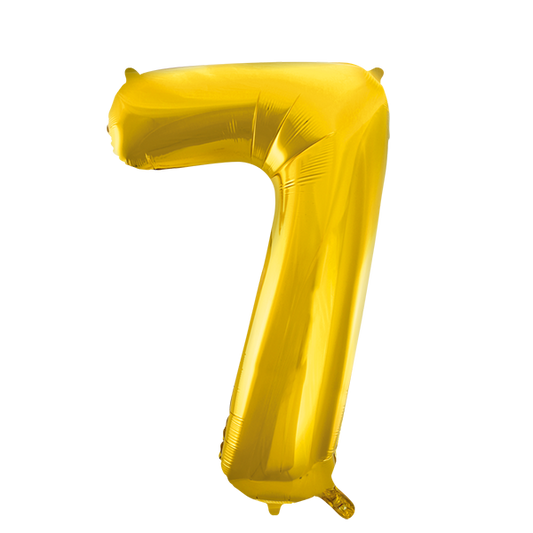 Afbeelding van Folie cijfer 7 goud groot met helium