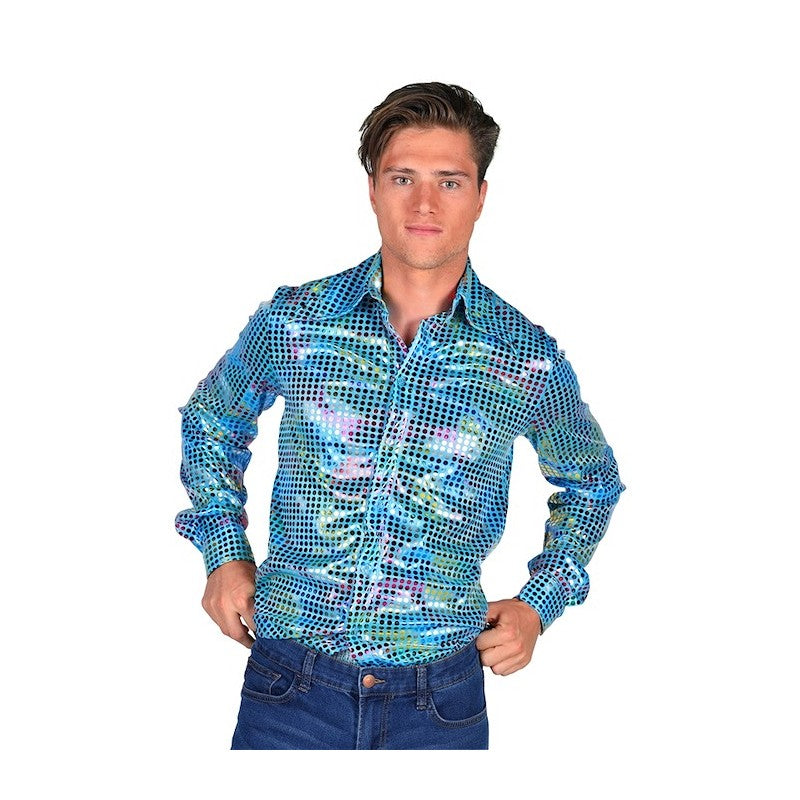 Afbeelding van Shirt Disco Turquoise L