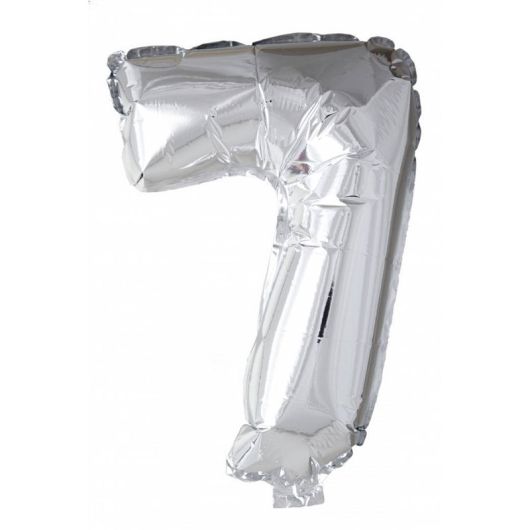 Afbeelding van Ballon # 7 Zilver 90cm. met helium