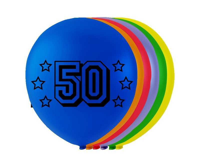 Afbeelding van Ballonnen 8stuks "50"