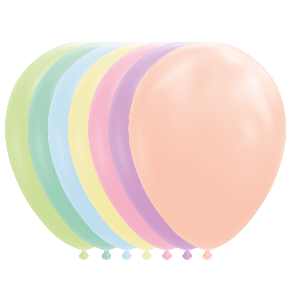 Afbeelding van Ballonnen Macaron-pastel mix 50 stuks