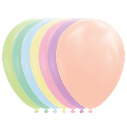 Afbeelding van Ballonnen Macaron-pastel mix 50 stuks