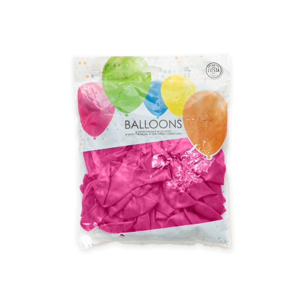 Afbeelding van Ballonnen Pearl Hot Pink 50 stuks