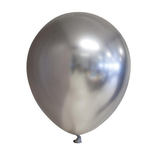 Afbeelding van Ballonnen chrome zilver 50 stuks