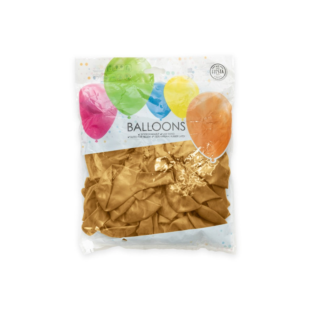 Afbeelding van Ballonnen metallic goud 50 stuks
