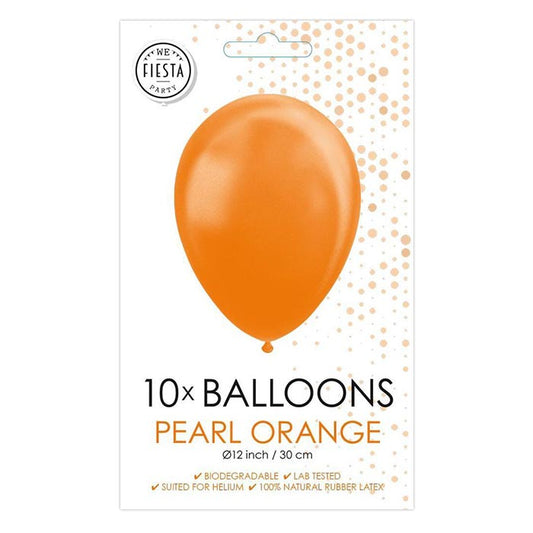 Afbeelding van Ballonnen pearl orange 10 stk.