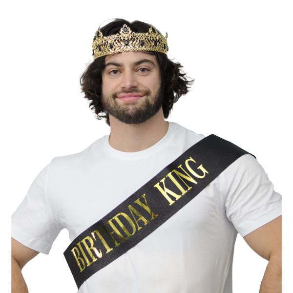 Afbeelding van Birthday King kroon & sjerp