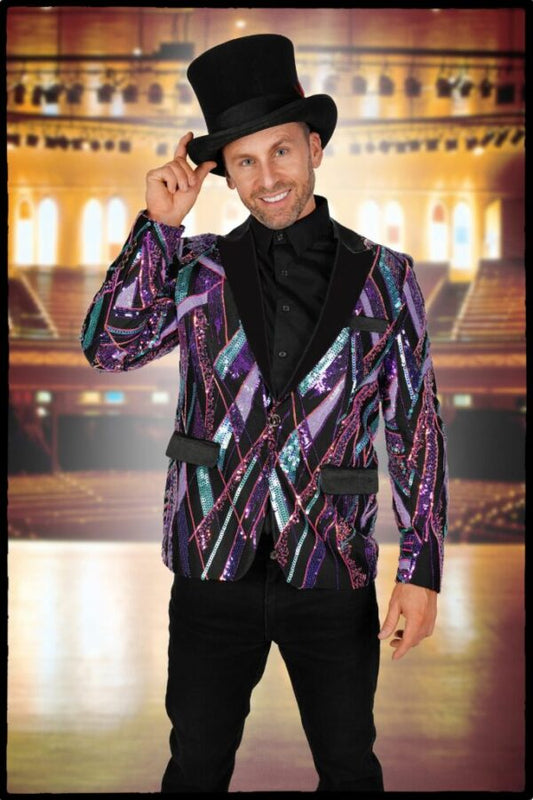 Afbeelding van Blazer Sequins Burgundy XL