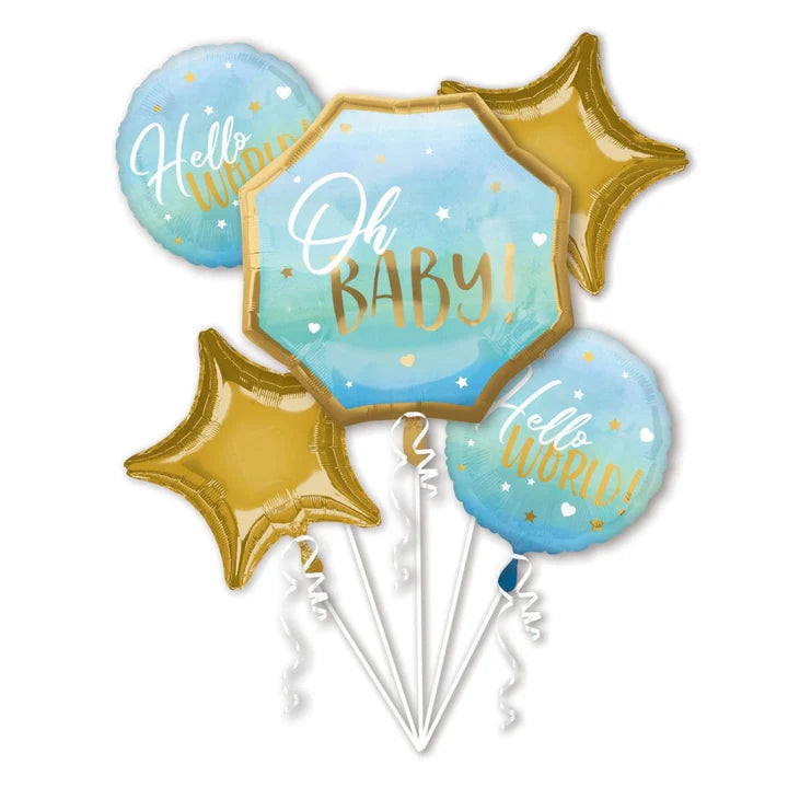 Afbeelding van Bouquet baby boy met helium