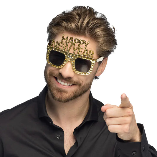 Afbeelding van Bril Happy New Year Goud