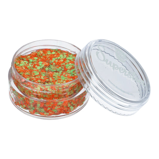 Afbeelding van Chunky Glitter Cream Oranje & Groen - Kruikenstad (10ml)
