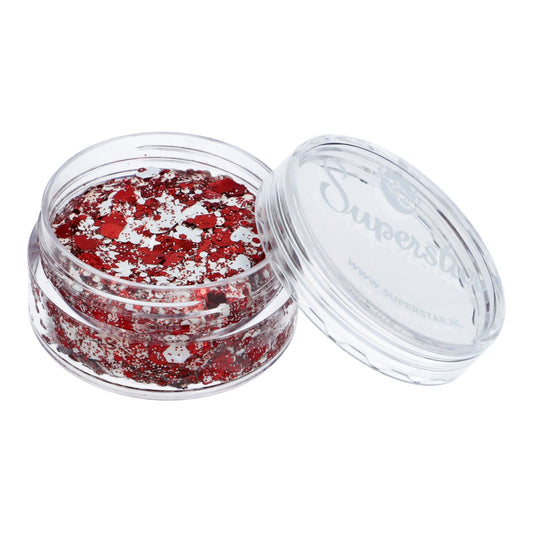 Afbeelding van Chunky Glitter Cream Rood & Wit (10ml)