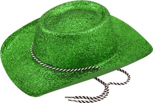 Afbeelding van Cowboy hoed glitter groen