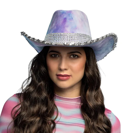 Afbeelding van Cowboyhoed Darling Blauw-Paars