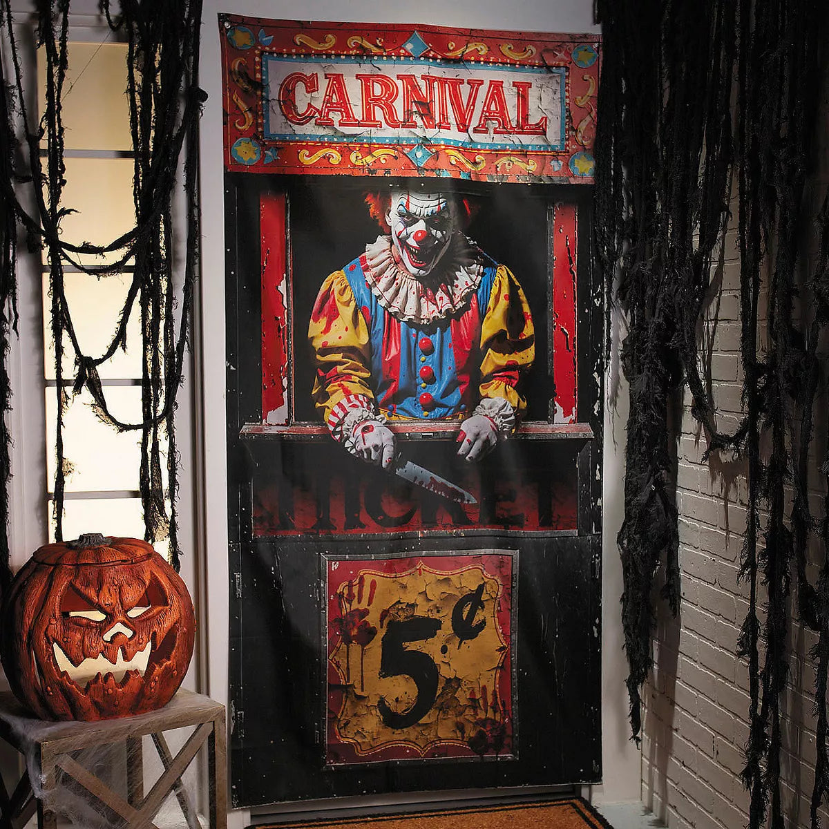Afbeelding van Deurgordijn Carnival Clown