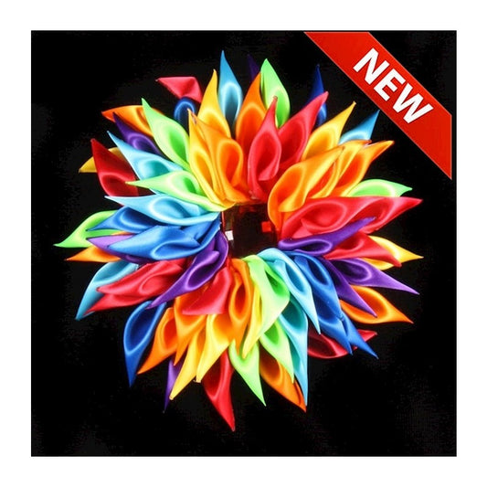 Afbeelding van Rozet Haarclip regenboog