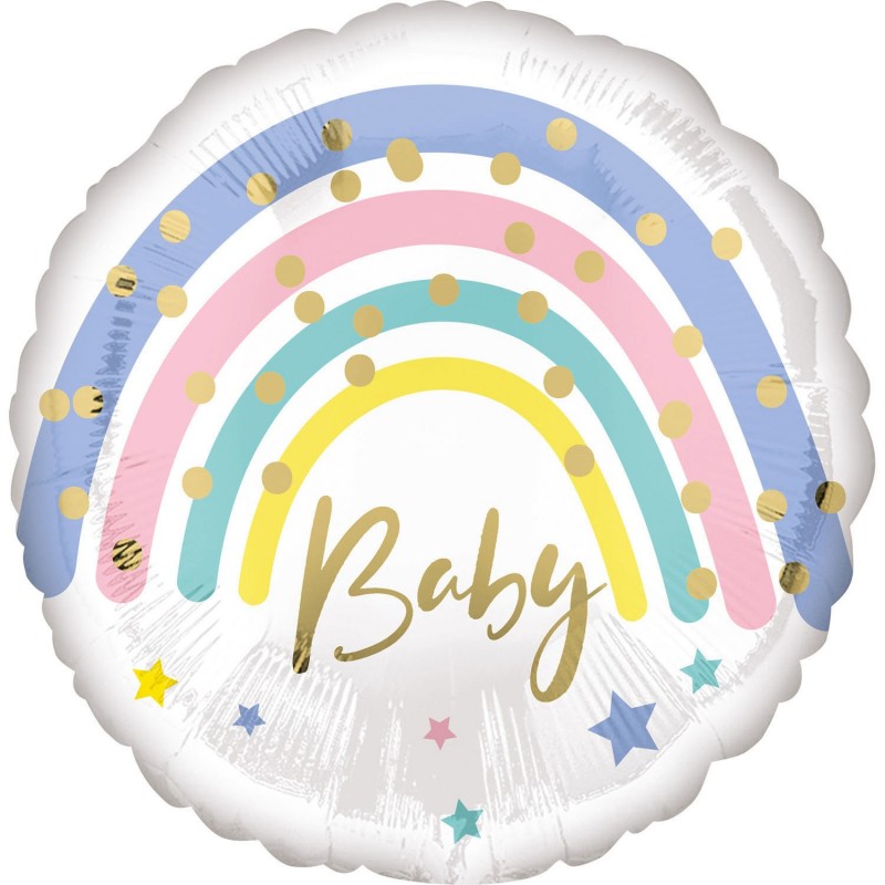Afbeelding van Folie Baby Regenboog met helium