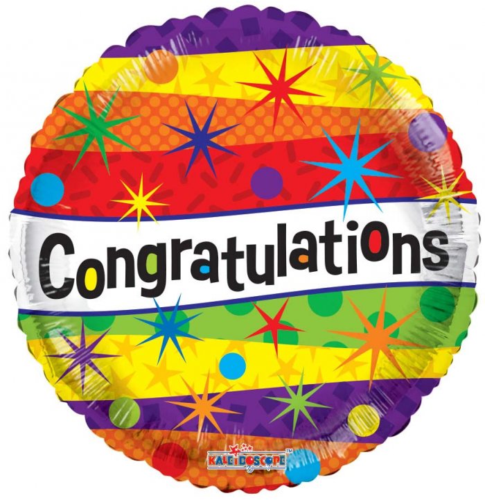 Afbeelding van Folie Ballon Congratulations met helium