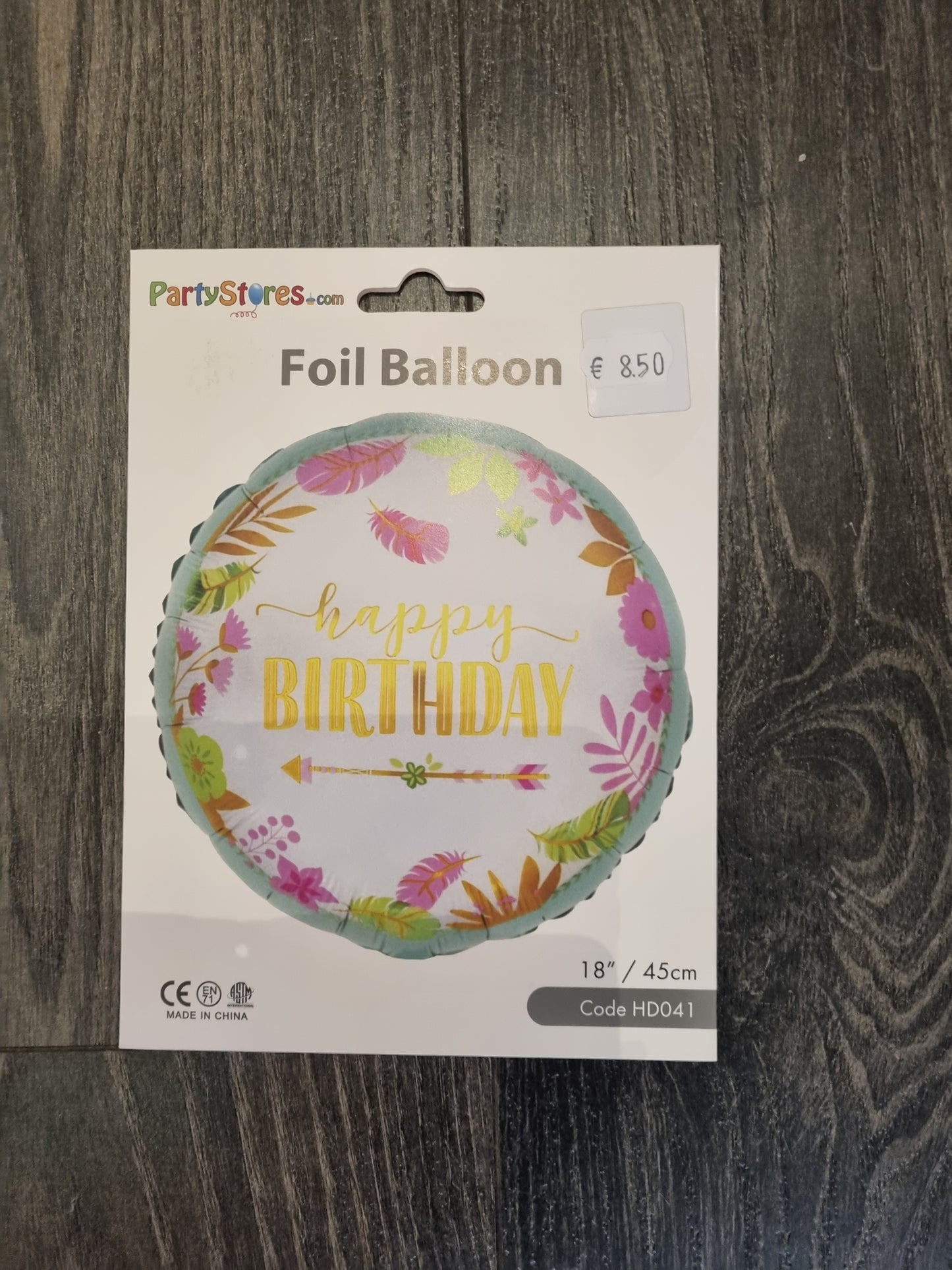 Afbeelding van Folie Ballon Happy Birthday Tropical Floral