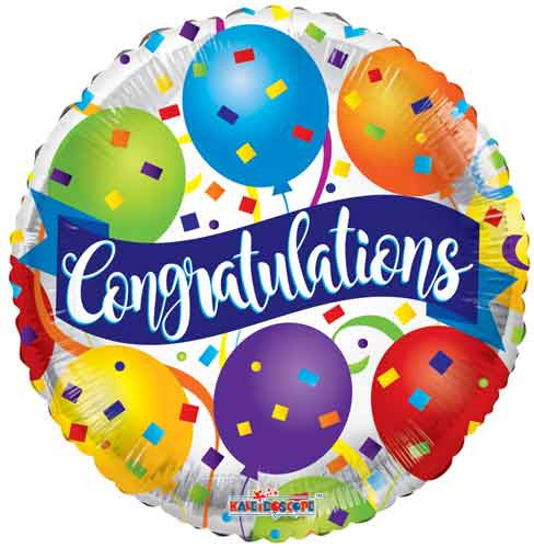 Afbeelding van Folie Congratulations met helium