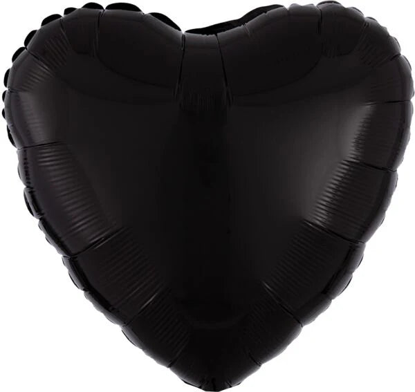 Afbeelding van Folie Hart Zwart met helium