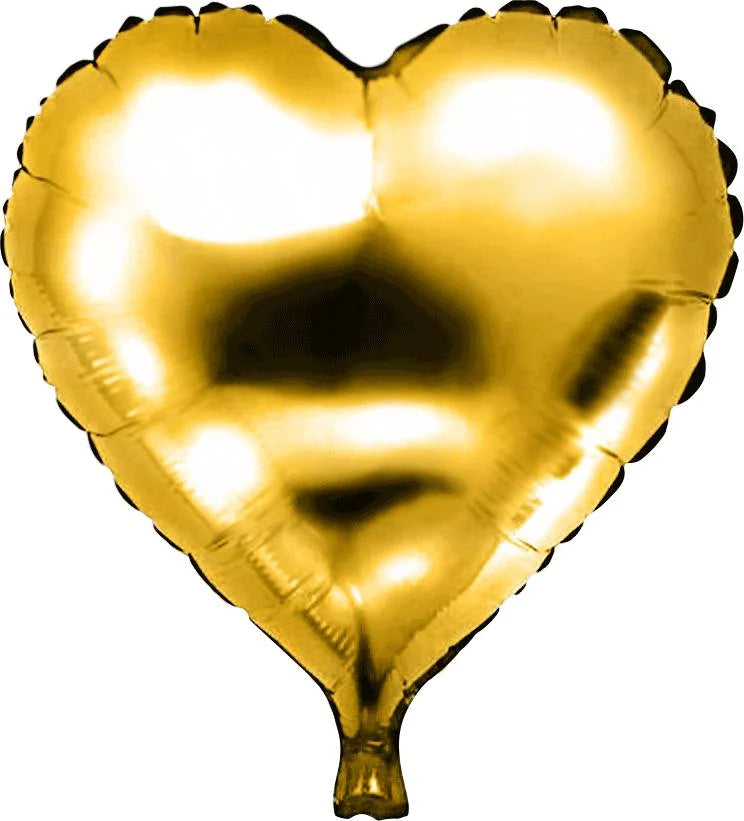 Afbeelding van Folie Hart goud onverpakt met helium