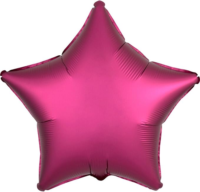 Afbeelding van Folie Ster satin pommegranate met helium