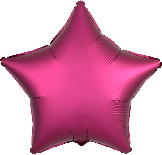 Afbeelding van Folie Ster satin pommegranate met helium