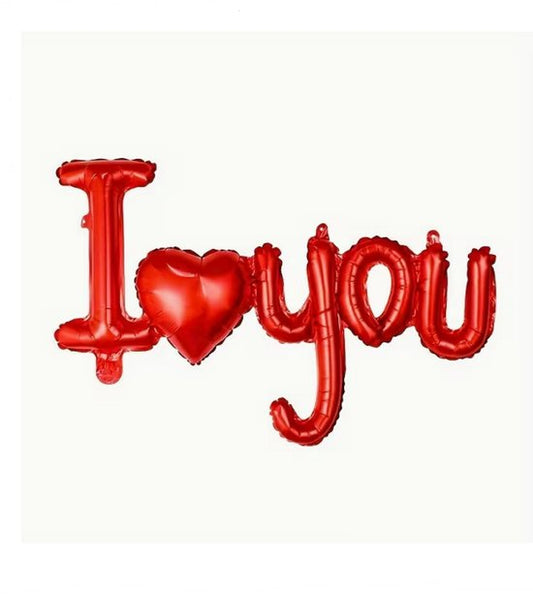 Afbeelding van Folie i love you met helium