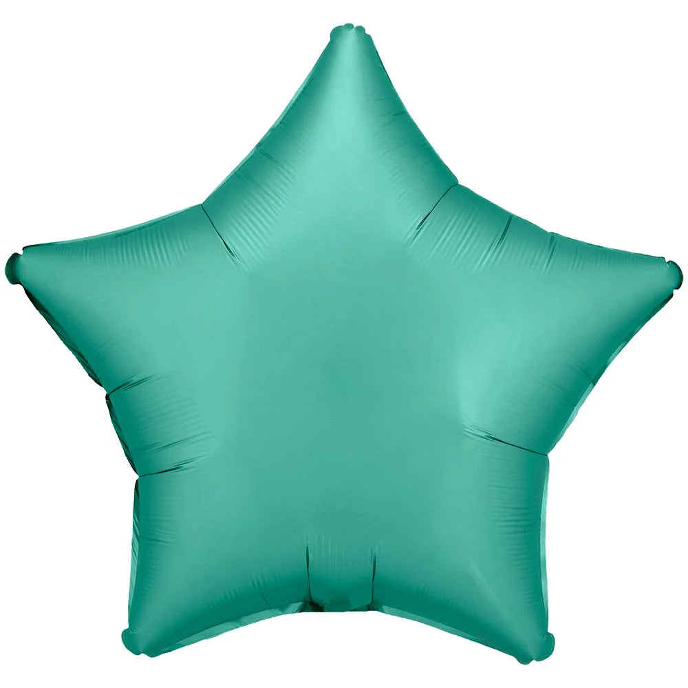 Afbeelding van Folie ster satijn jade groen met helium