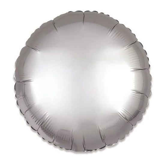 Afbeelding van Folieballon satin platinum silver met helium