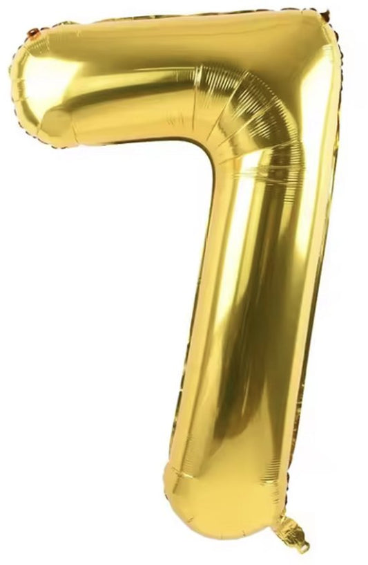 Foliecijfer klein "7" goud
