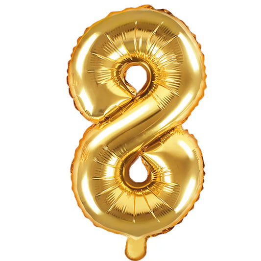 Foliecijfer klein "8"goud