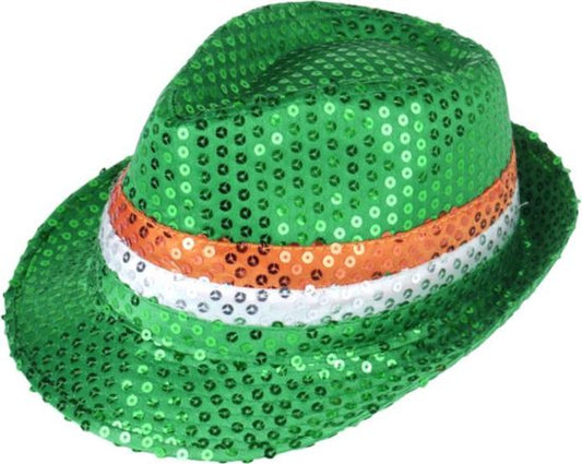 Afbeelding van Gangster hoed pailletten ireland special