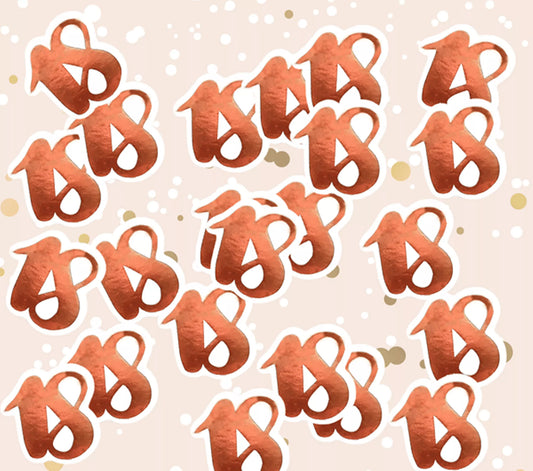 Afbeelding van Giant Confetti 18th rosegold