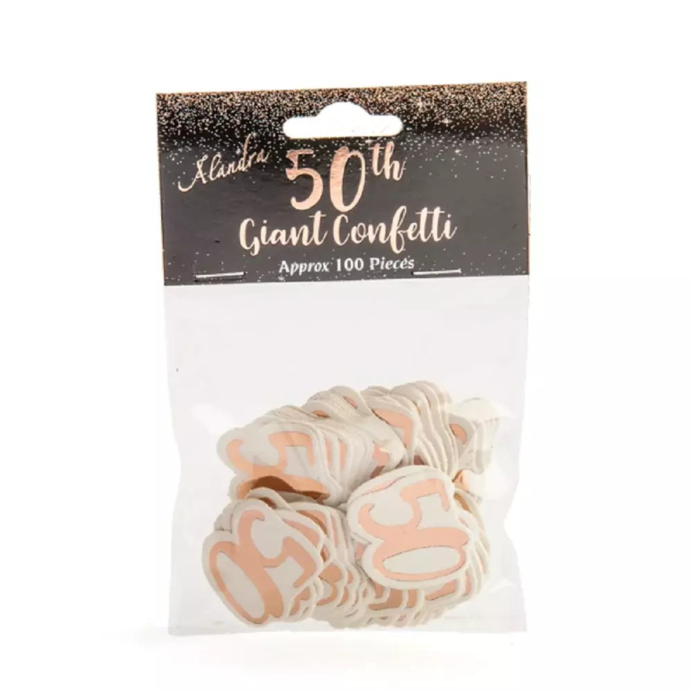 Afbeelding van Giant Confetti 50th rosegold