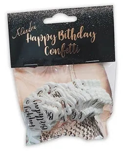 Afbeelding van Giant Confetti Happy Birthday rosegold
