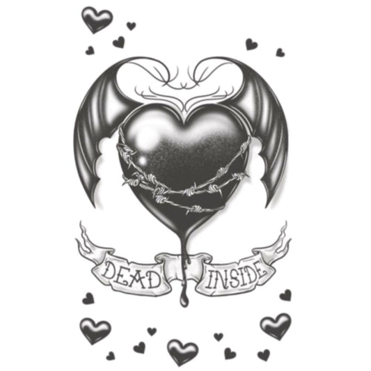 Afbeelding van Tattoo Blkwht Hart-wings