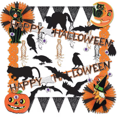 Afbeelding van Halloween Trimorama decoratie pakket 28 dlg.