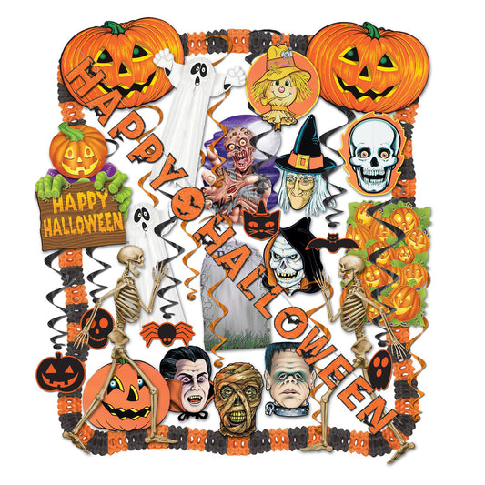 Afbeelding van Halloween decoratie pakket 24 dlg.